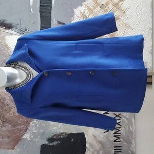 Lands'end Blue Polyester Coat Women 8P